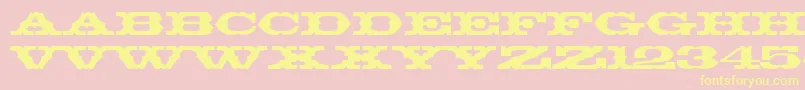 ThunderbirdBt Font – Yellow Fonts on Pink Background