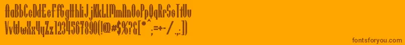 UtusiStarBold Font – Brown Fonts on Orange Background