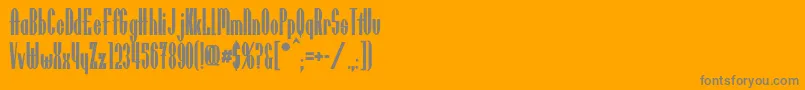 UtusiStarBold-Schriftart – Graue Schriften auf orangefarbenem Hintergrund