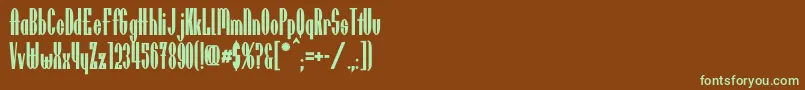 UtusiStarBold Font – Green Fonts on Brown Background