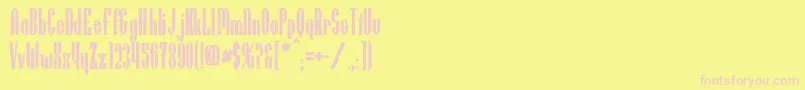 UtusiStarBold Font – Pink Fonts on Yellow Background