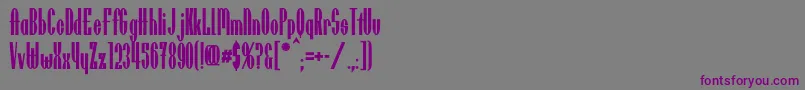 UtusiStarBold Font – Purple Fonts on Gray Background