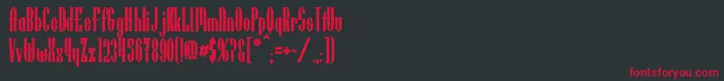 UtusiStarBold-Schriftart – Rote Schriften auf schwarzem Hintergrund