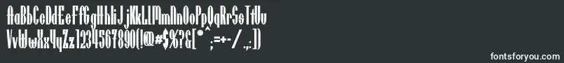 Шрифт UtusiStarBold – белые шрифты на чёрном фоне