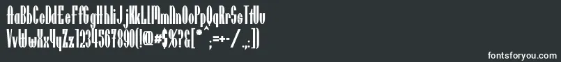 フォントUtusiStarBold – 黒い背景に白い文字