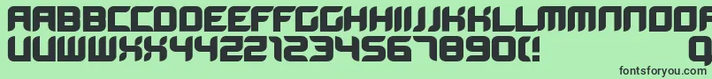 フォントBloodwaxbold – 緑の背景に黒い文字
