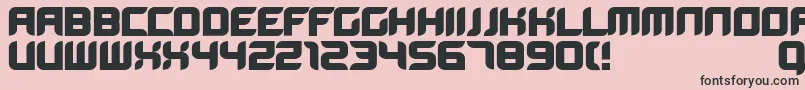 フォントBloodwaxbold – ピンクの背景に黒い文字