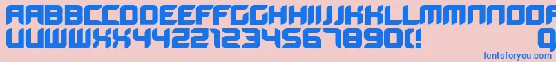 フォントBloodwaxbold – ピンクの背景に青い文字