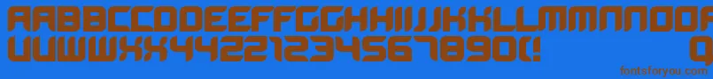 Шрифт Bloodwaxbold – коричневые шрифты на синем фоне