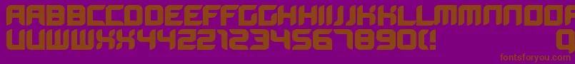 フォントBloodwaxbold – 紫色の背景に茶色のフォント