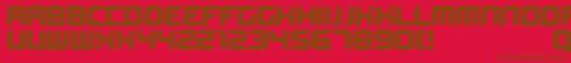 フォントBloodwaxbold – 赤い背景に茶色の文字