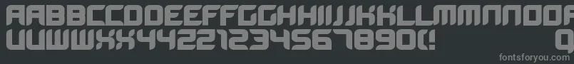 Bloodwaxbold-fontti – harmaat kirjasimet mustalla taustalla