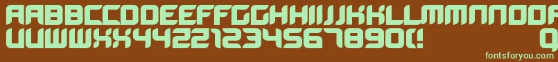 Bloodwaxbold-fontti – vihreät fontit ruskealla taustalla