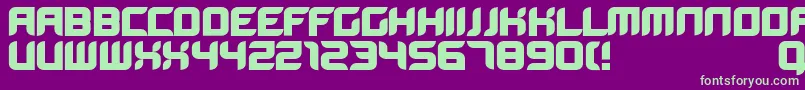 フォントBloodwaxbold – 紫の背景に緑のフォント