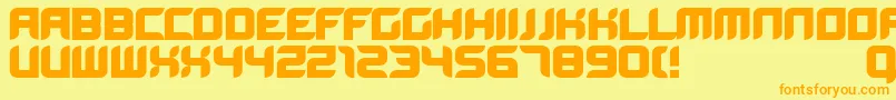 Bloodwaxbold Font – Orange Fonts on Yellow Background