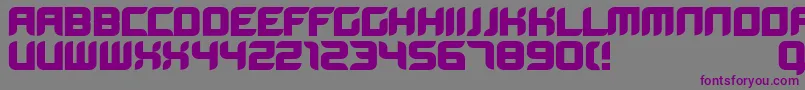 フォントBloodwaxbold – 紫色のフォント、灰色の背景