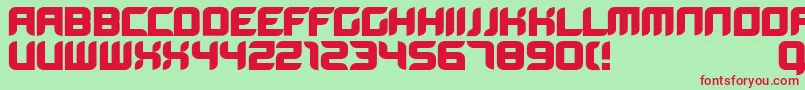 フォントBloodwaxbold – 赤い文字の緑の背景