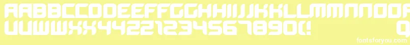 フォントBloodwaxbold – 黄色い背景に白い文字
