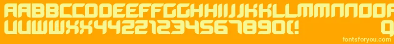 Bloodwaxbold Font – Yellow Fonts on Orange Background