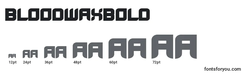 Bloodwaxbold Font Sizes