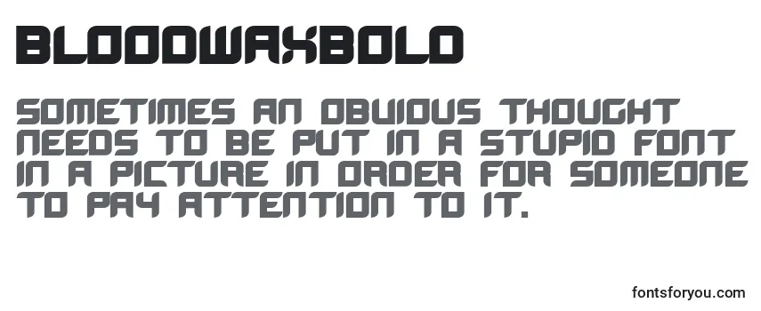 Bloodwaxbold Font