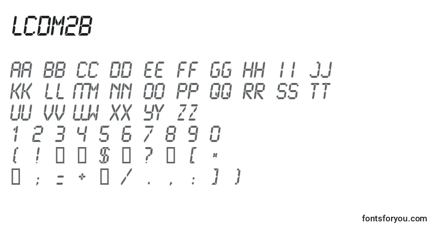 Police Lcdm2b - Alphabet, Chiffres, Caractères Spéciaux