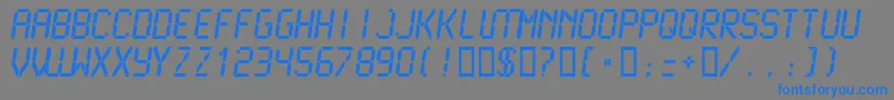 Lcdm2b Font – Blue Fonts on Gray Background