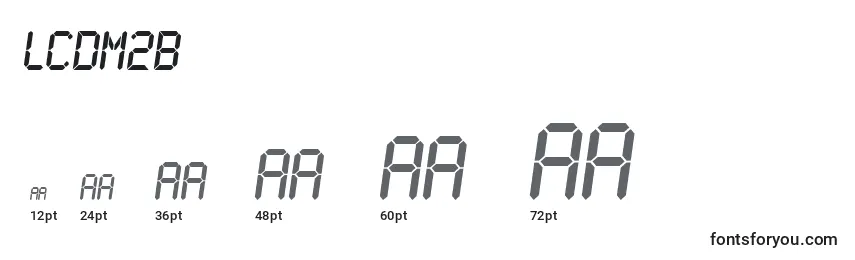 Tamanhos de fonte Lcdm2b