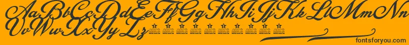 BlessedPersonalUse Font – Black Fonts on Orange Background