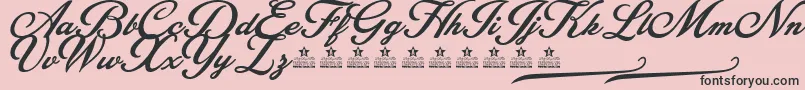 BlessedPersonalUse Font – Black Fonts on Pink Background