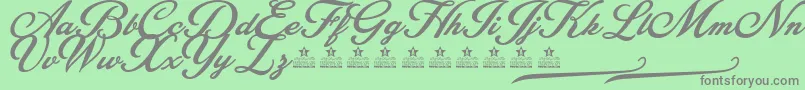 BlessedPersonalUse Font – Gray Fonts on Green Background