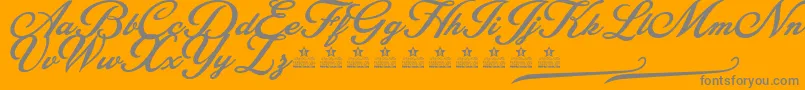 BlessedPersonalUse Font – Gray Fonts on Orange Background