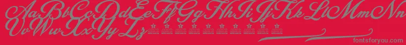 BlessedPersonalUse Font – Gray Fonts on Red Background