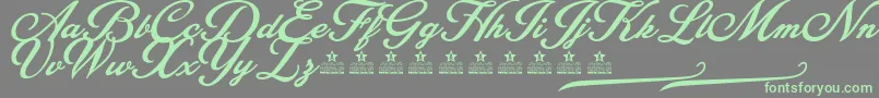 BlessedPersonalUse Font – Green Fonts on Gray Background