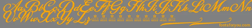 BlessedPersonalUse Font – Orange Fonts on Gray Background