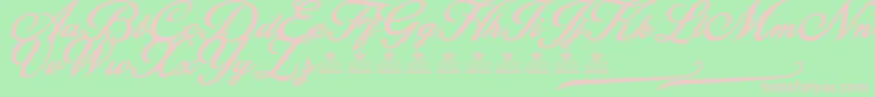 BlessedPersonalUse Font – Pink Fonts on Green Background