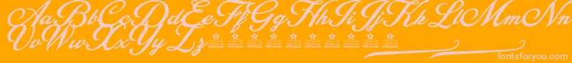 BlessedPersonalUse Font – Pink Fonts on Orange Background