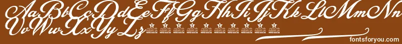 BlessedPersonalUse Font – White Fonts on Brown Background