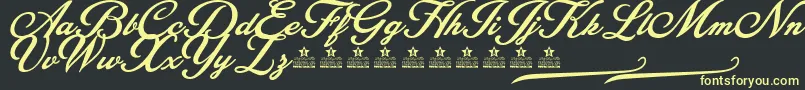 BlessedPersonalUse Font – Yellow Fonts on Black Background