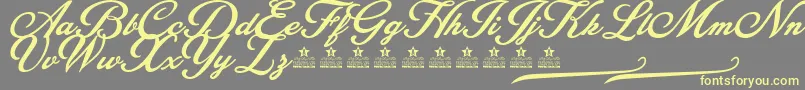 BlessedPersonalUse Font – Yellow Fonts on Gray Background