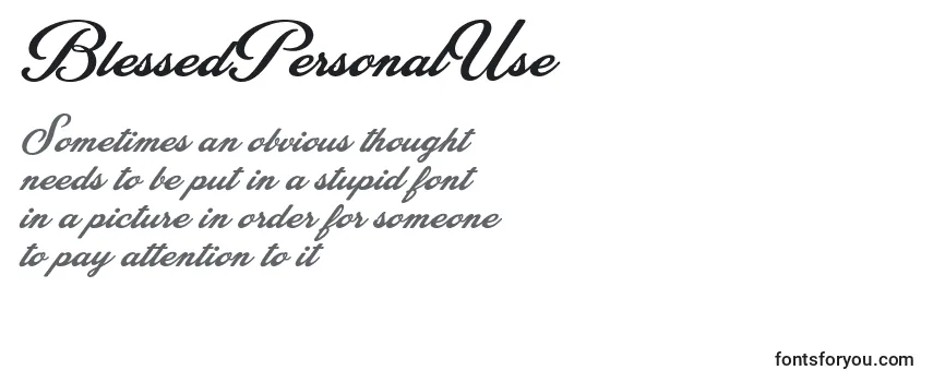 BlessedPersonalUse Font