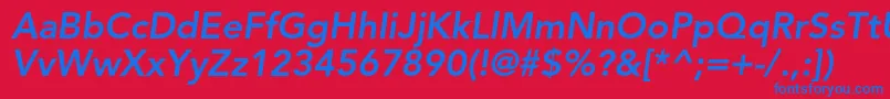 AvenirltstdHeavyoblique Font – Blue Fonts on Red Background