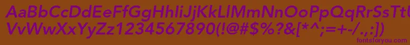 Шрифт AvenirltstdHeavyoblique – фиолетовые шрифты на коричневом фоне