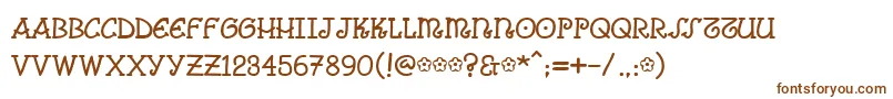 Comicarousa Font – Brown Fonts on White Background