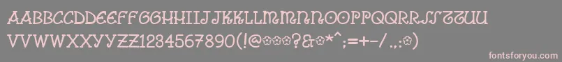 Comicarousa Font – Pink Fonts on Gray Background