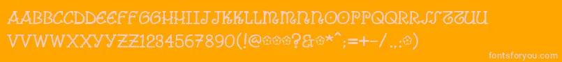 Comicarousa Font – Pink Fonts on Orange Background