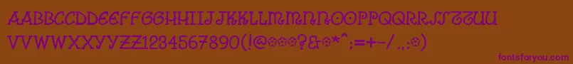 Comicarousa Font – Purple Fonts on Brown Background