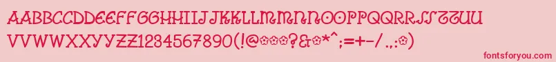 Comicarousa Font – Red Fonts on Pink Background