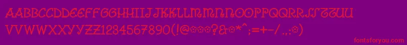 Comicarousa Font – Red Fonts on Purple Background