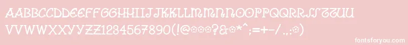 Comicarousa Font – White Fonts on Pink Background